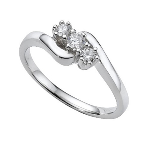 Picture of Three Stone Solitaire Ring - Grouped