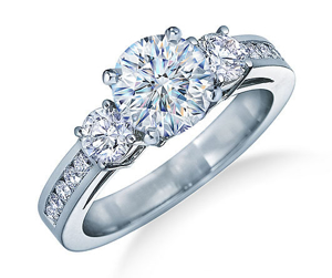 Picture of Three Stone Sparkling Ring